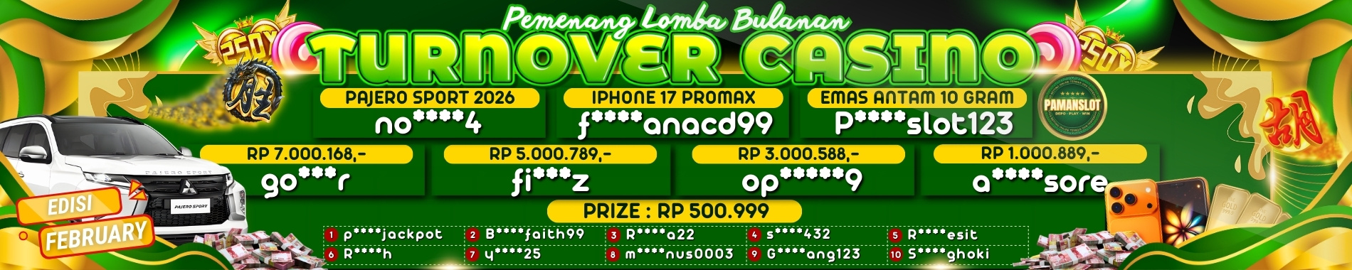 PEMENANG TO BULANAN CASINO